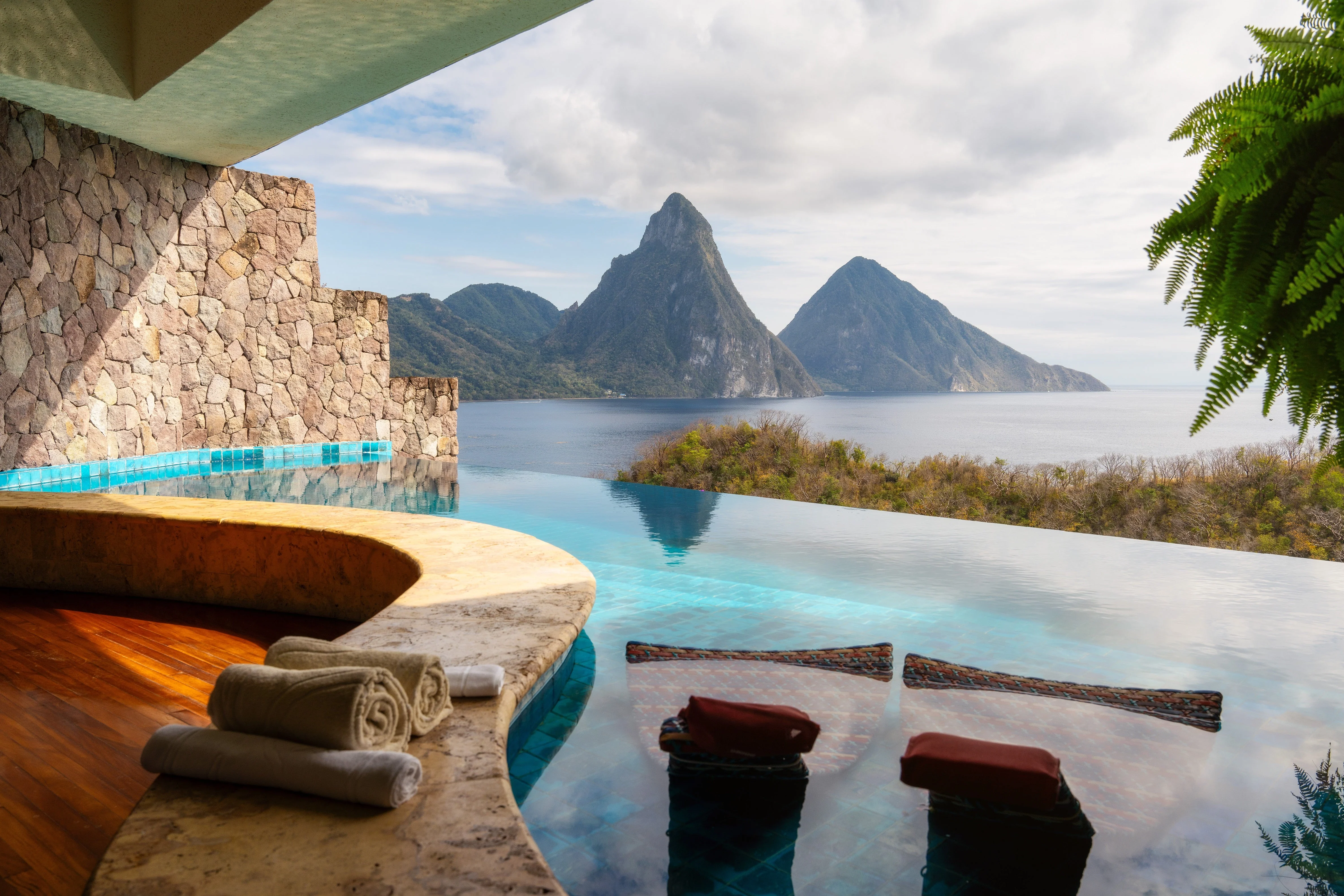 Jade Mountain St. Lucia plunge pool view