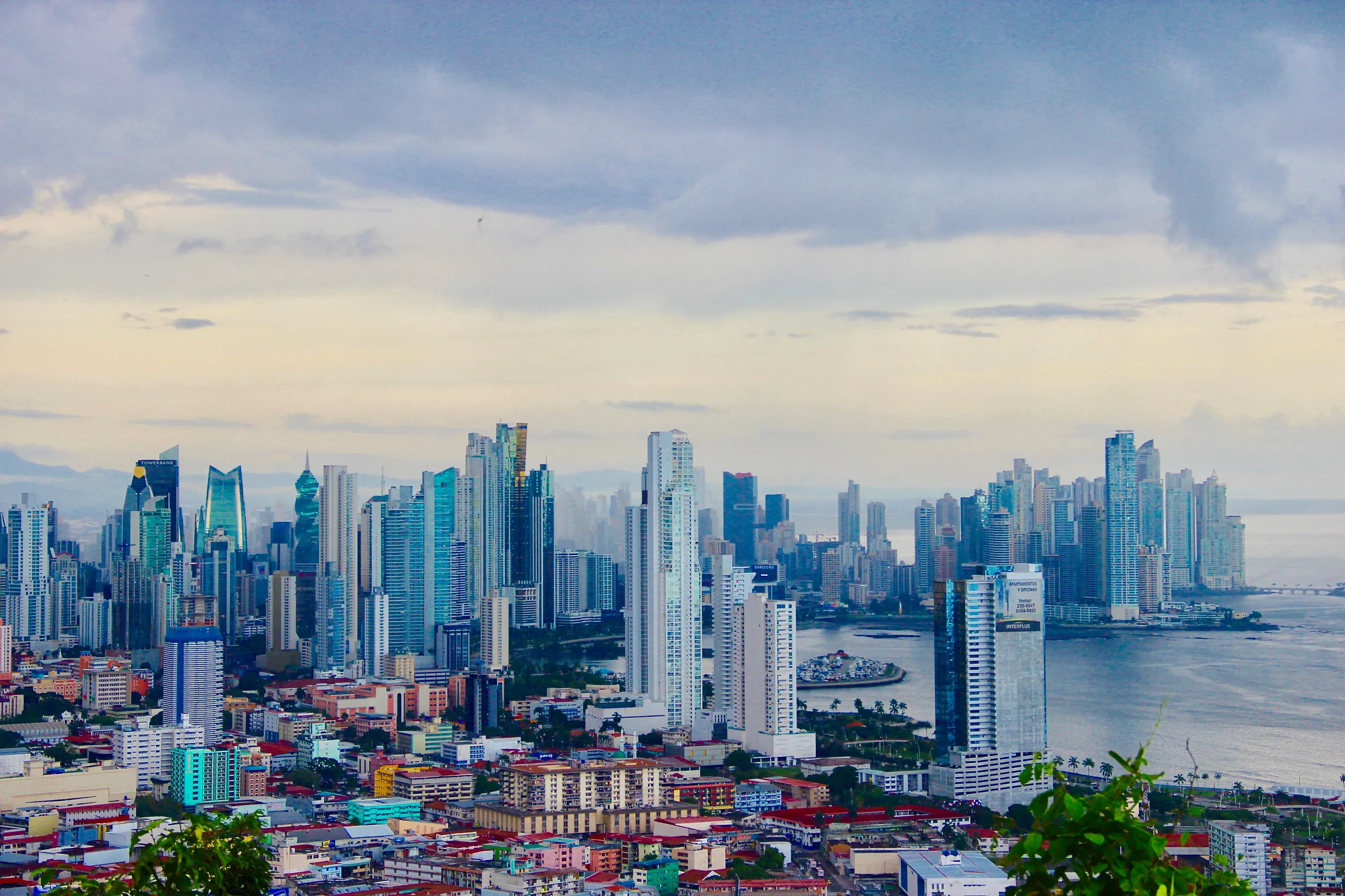 Panama City skyline rising above the bay