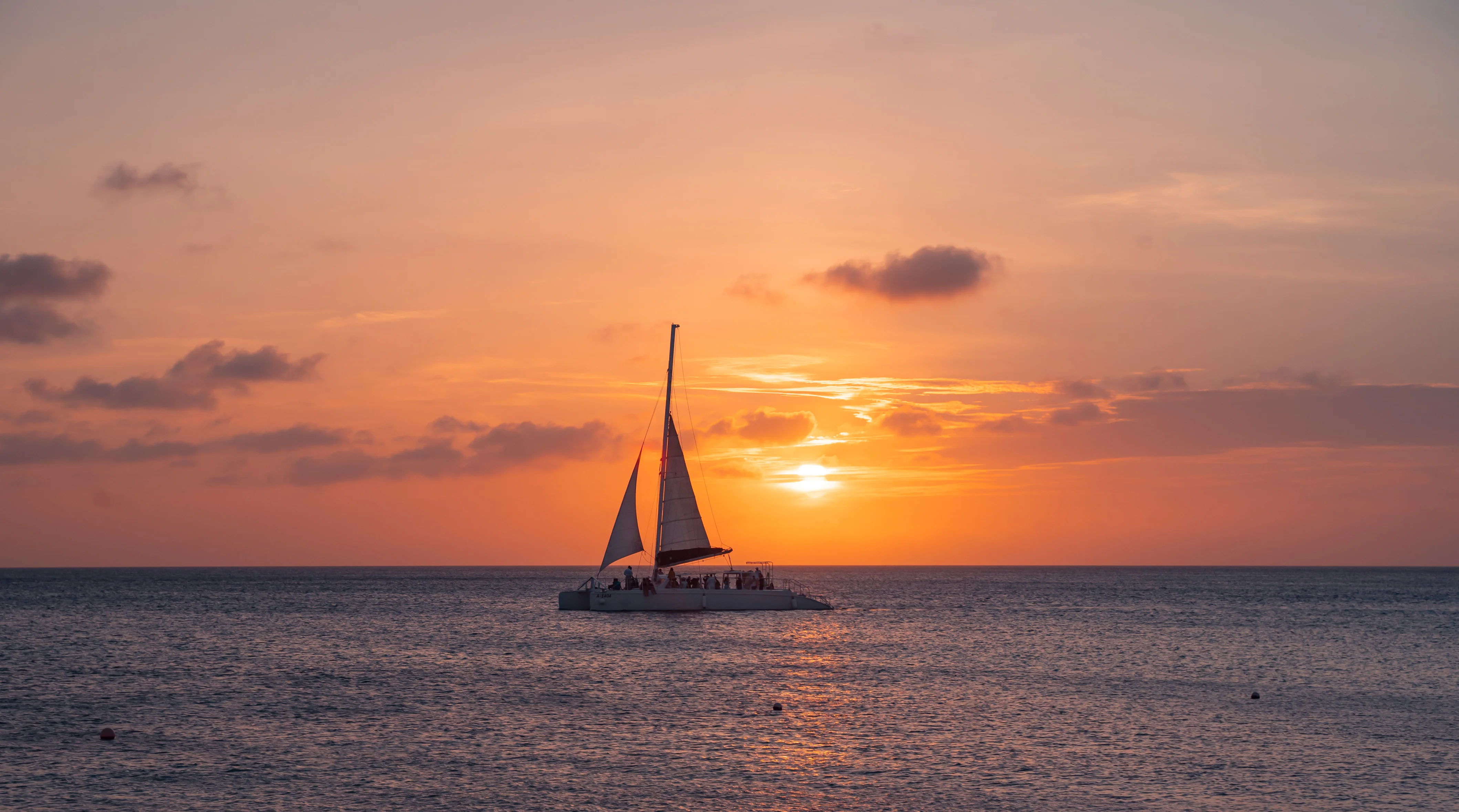Costa Rica catamaran sunset
