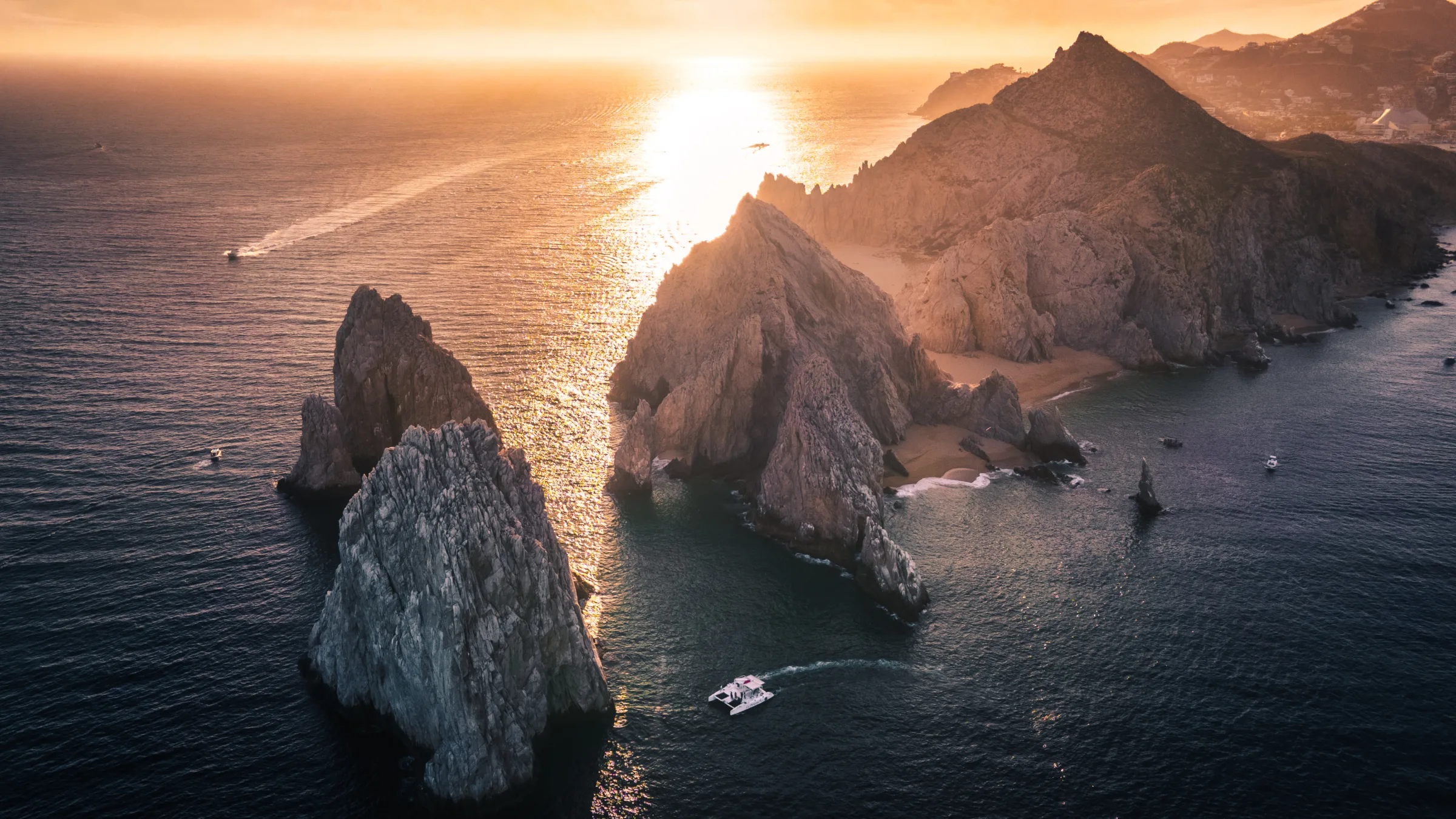 Sunset over the Sea of Cortez at Los Cabos, Baja California Sur