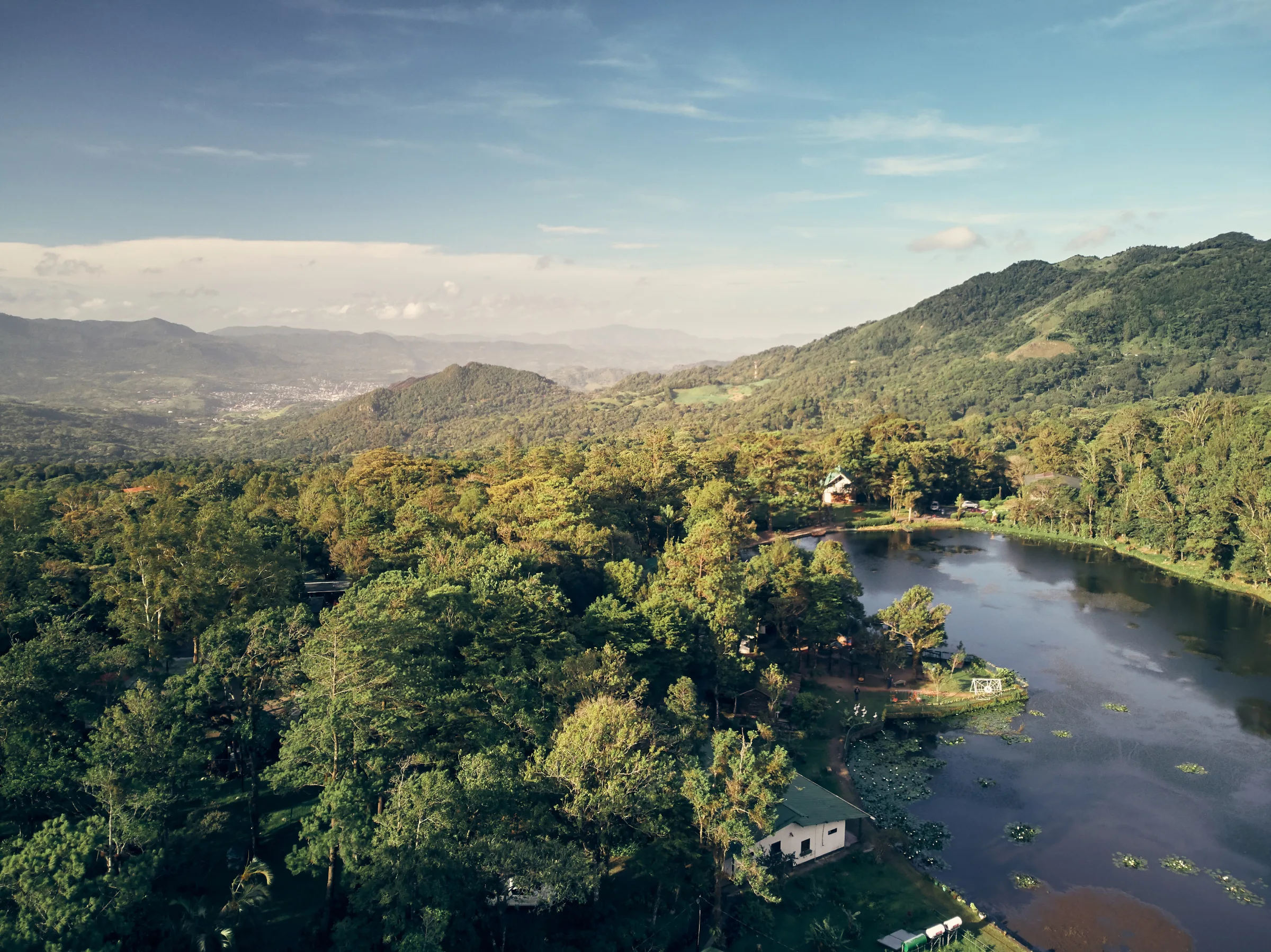Green hills and farmland in the highlands around Matagalpa, Nicaragua