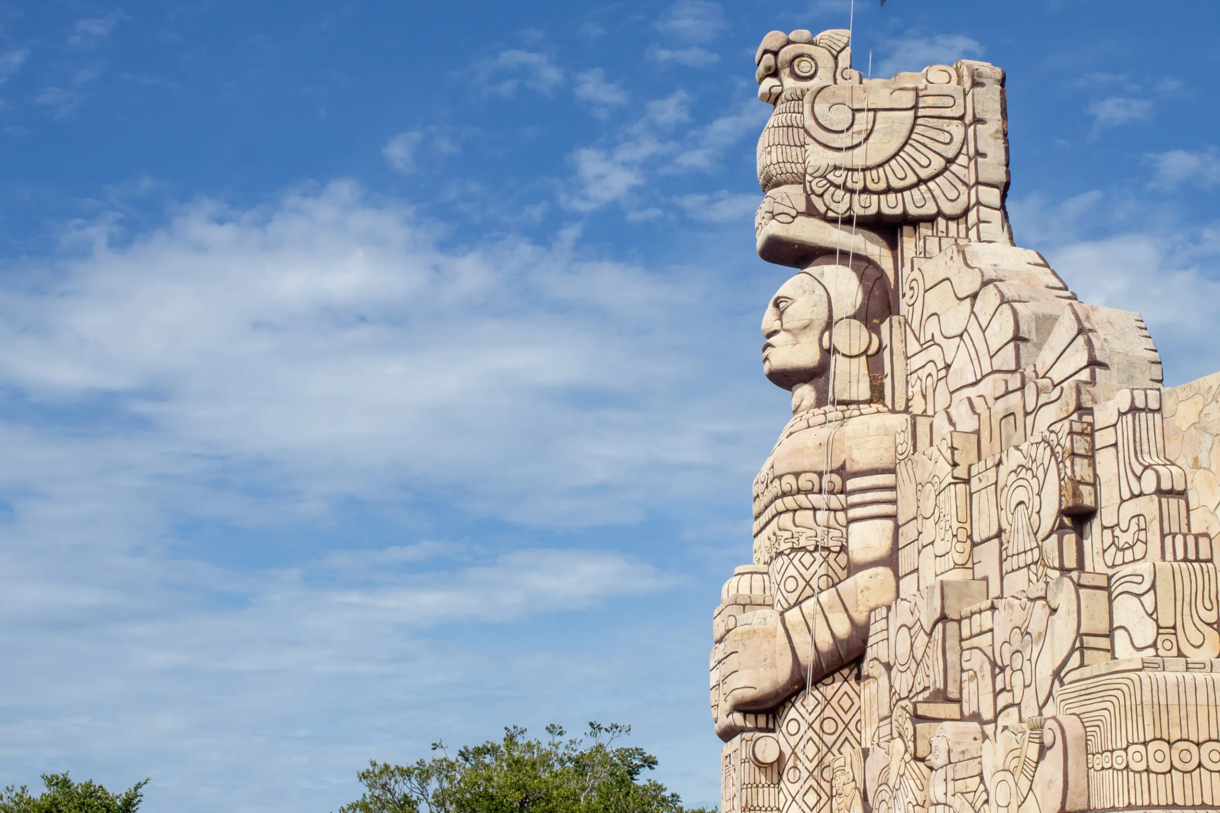 A monument on Paseo de Montejo in Mérida, Yucatán