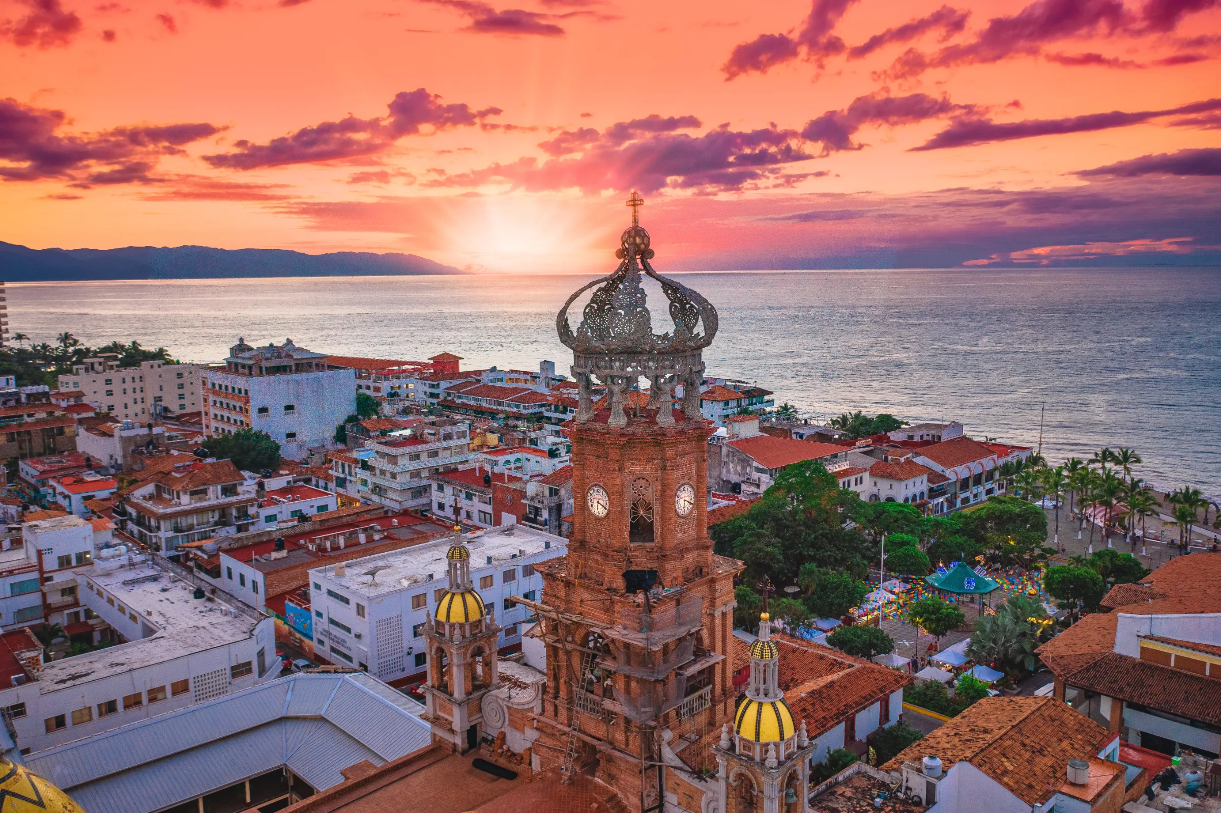 Sunset over Puerto Vallarta, Mexico