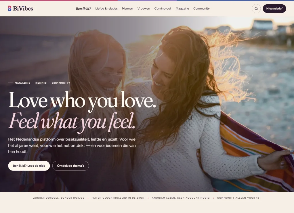 Homepage van BiVibes.nl
