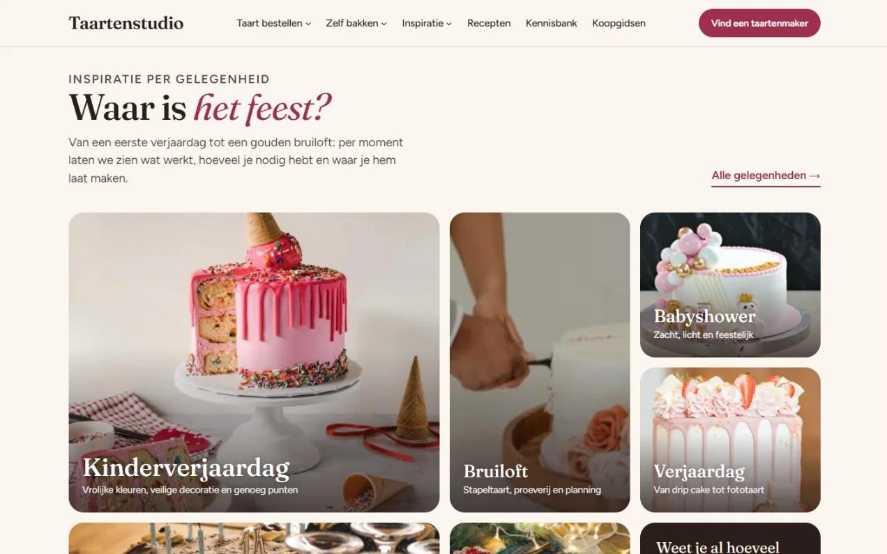 Bestellen, bakken of inspiratie