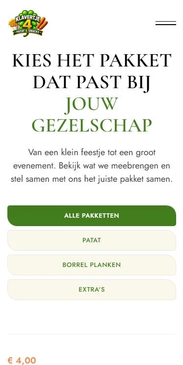 Pakketten kiezen op mobiel