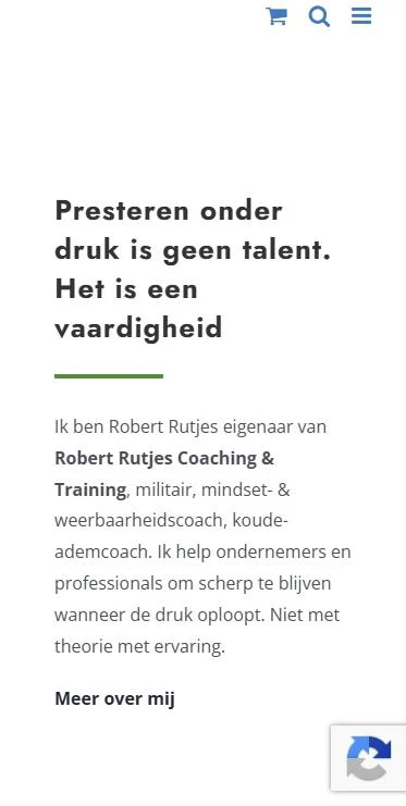 Robert Rutjes – website op mobiel