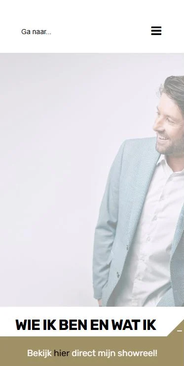 Peter van Drunen – website op mobiel