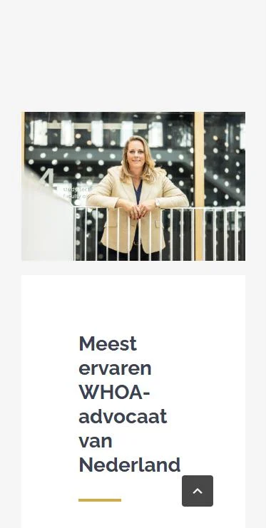 Van den Dolder Advocatuur – website op mobiel