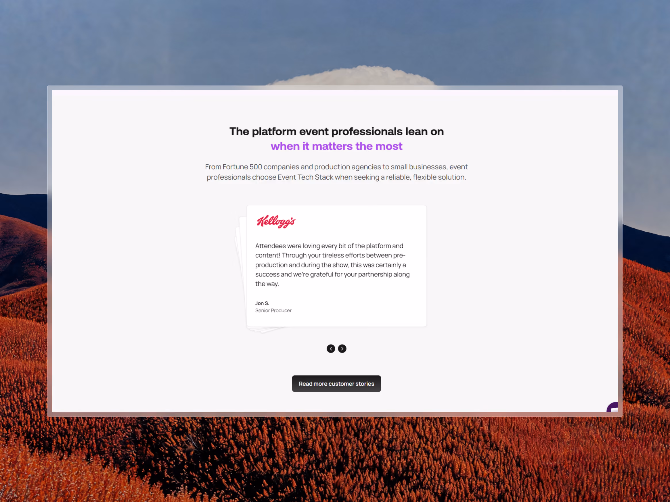 Catalyst Creative - Event Tech Stack Website Design