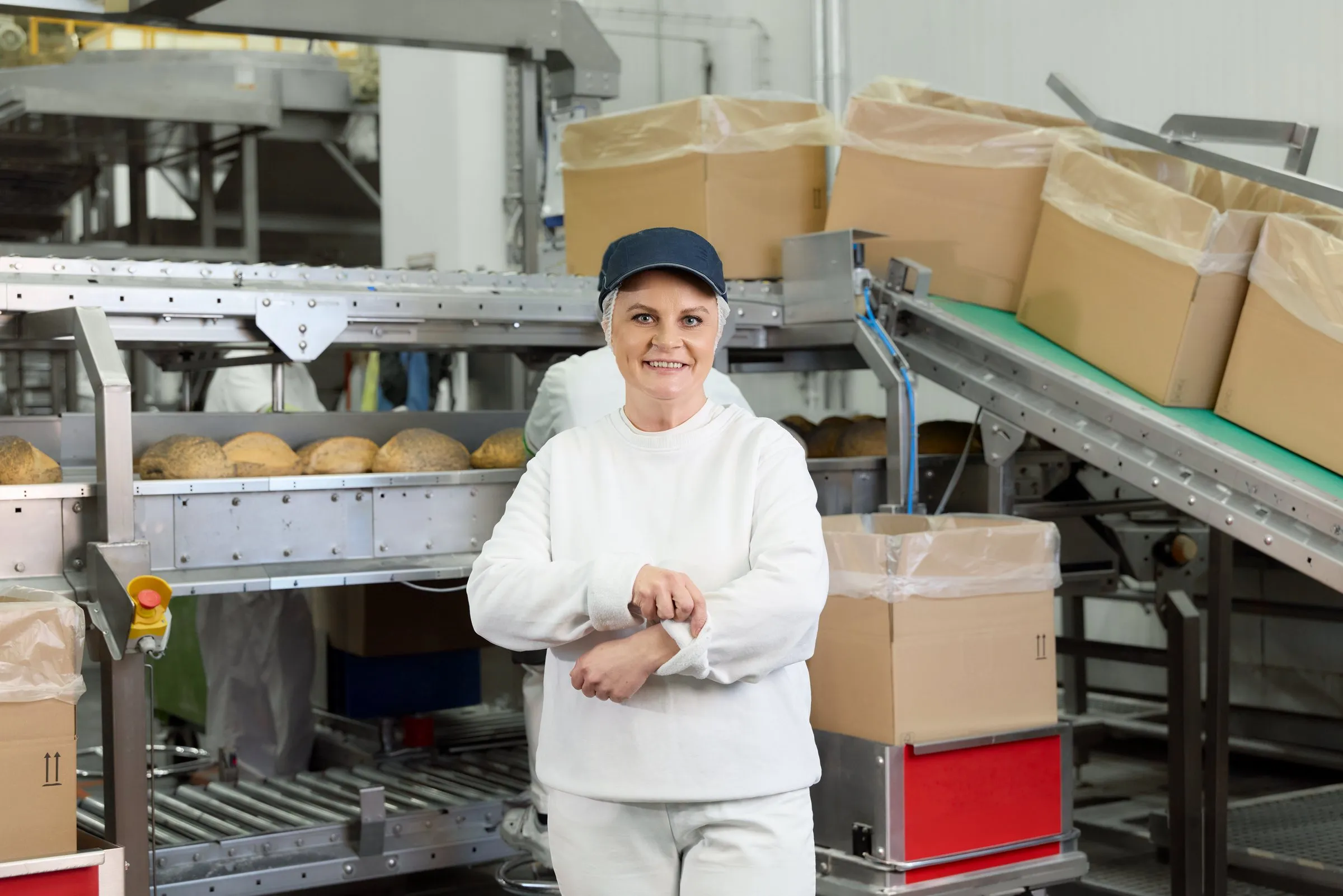 Keyvisual La Lorraine Polen: productiemedewerker aan de broodlijn
