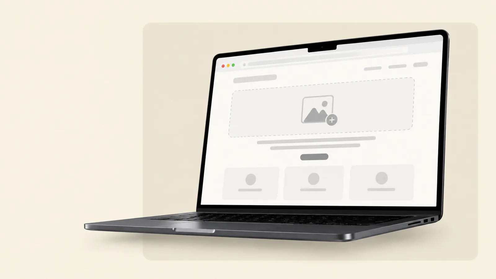 Maquette d'un nouveau site internet sur un ordinateur portable