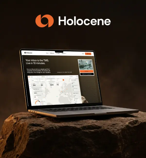 Holocene website on a laptop
