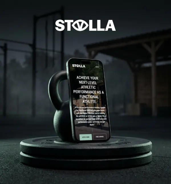 Stolla Fit website on a smartphone