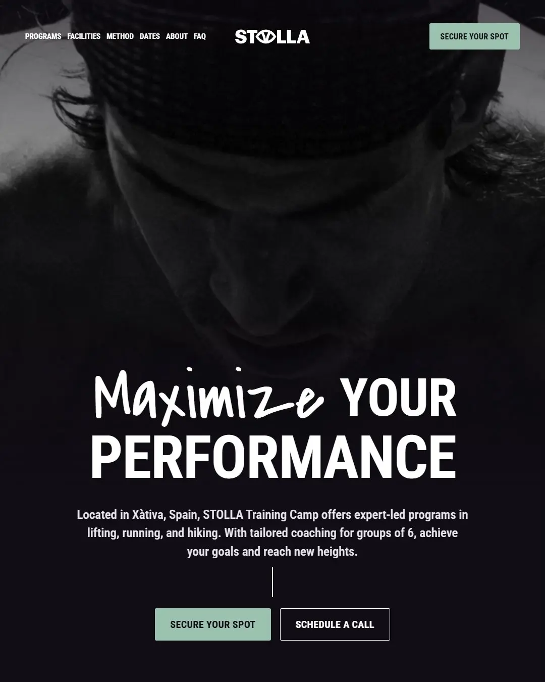 Stolla Fit homepage