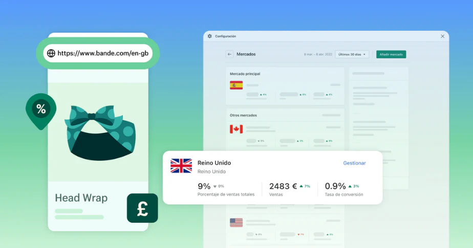 Captura de pantalla de Shopify Markets