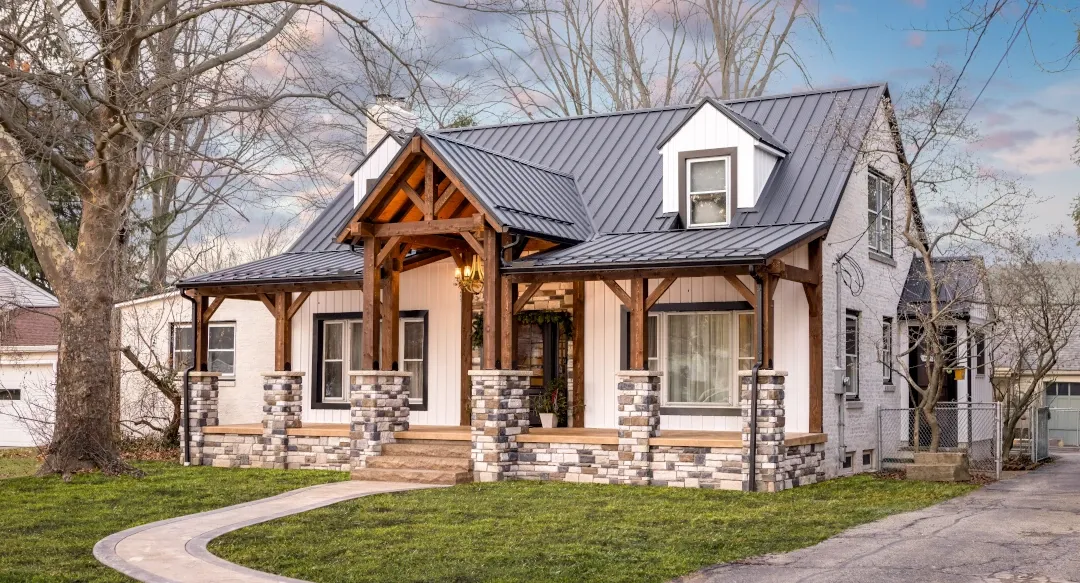exterior renovation project after