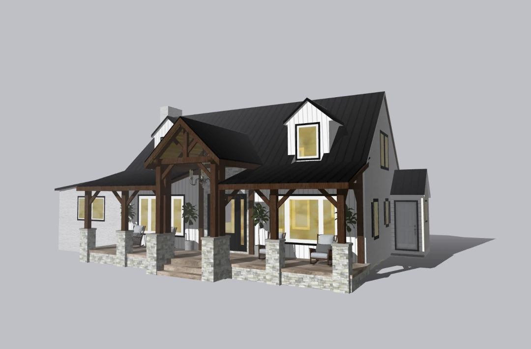 angled home in rendering