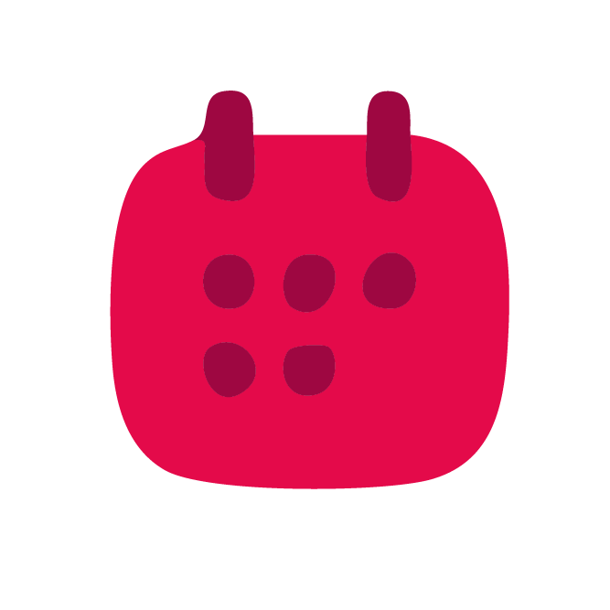 Dessin calendrier rouge