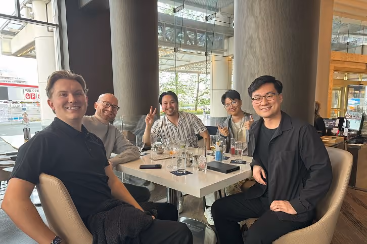 Affiniti team members at lunch