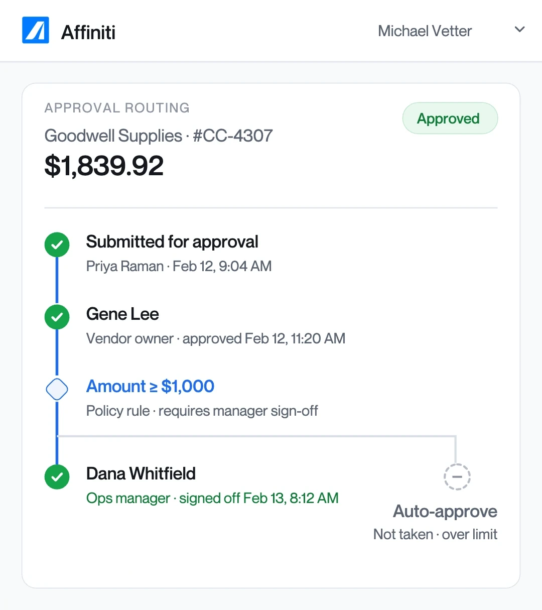Automated accounts payable