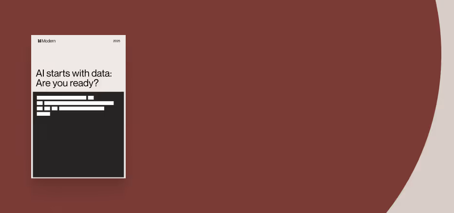 Book cover titled 'AI starts with data: Are you ready?' on a modern red and beige background.