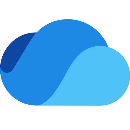 Stylized cloud icon with overlapping rounded shapes in dark blue, medium blue, and light blue.
