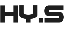Logo displaying the letters H, Y, and S in bold, black uppercase font without additional symbols or design elements.