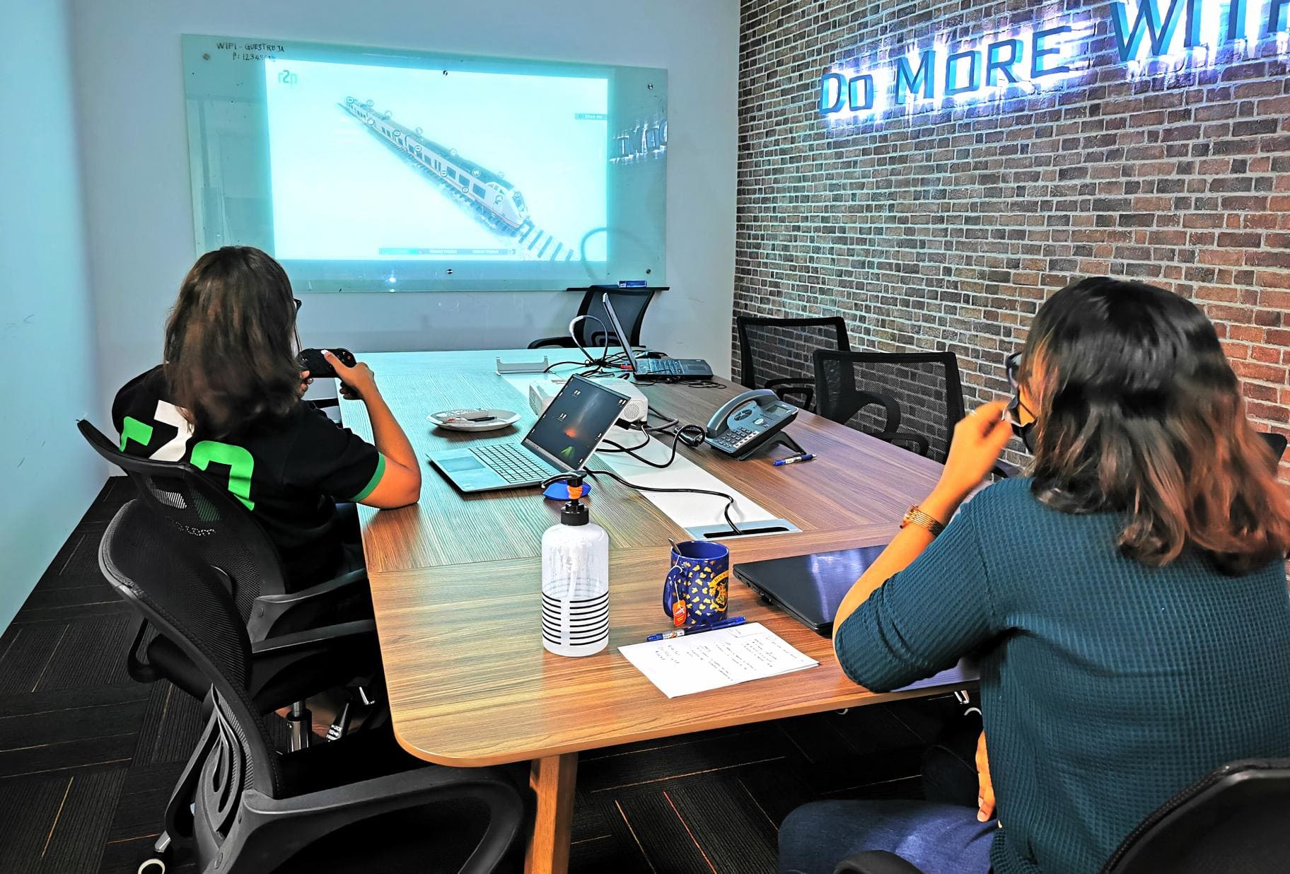 User testing session with a small focus group.