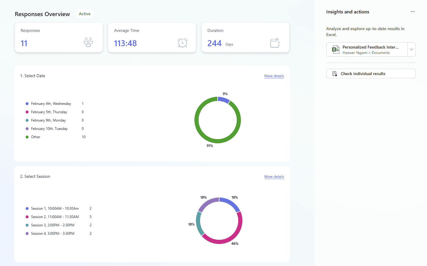 Feedback analysis used to identify user responses and improve the experience