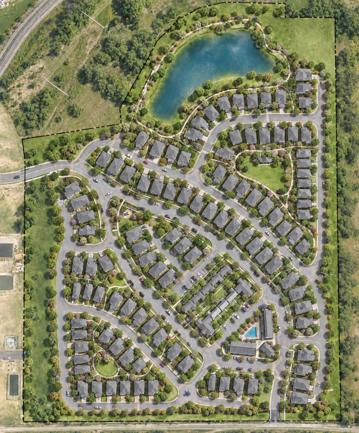Site plan of the Wildflower Juniper Springs neighborhood