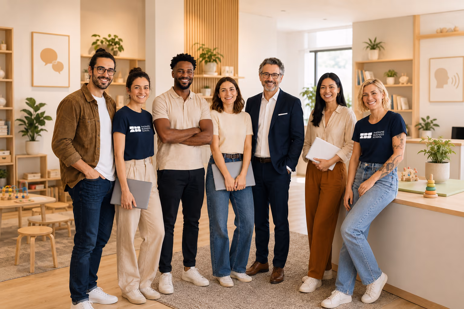 Partner-Netzwerk der Therapie Business School in einer Therapiepraxis.