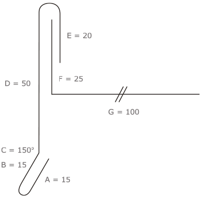 Tegning af 2-delt tagpap-profil