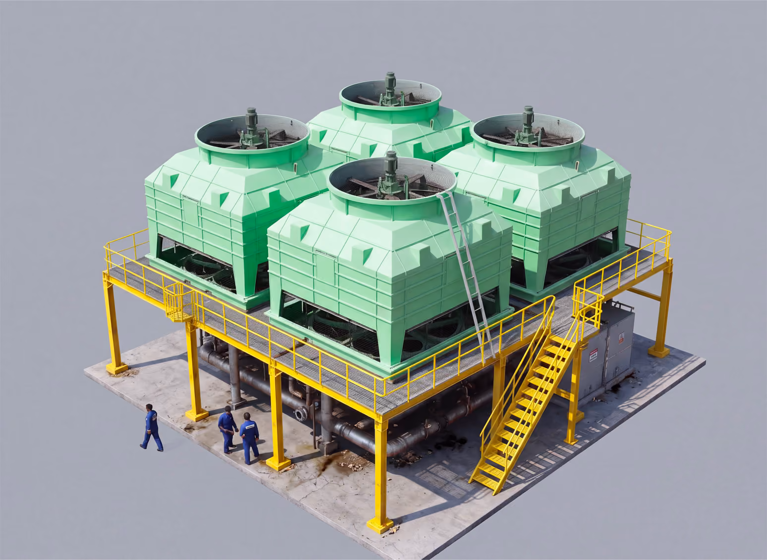 3D Render of Cooling Towers