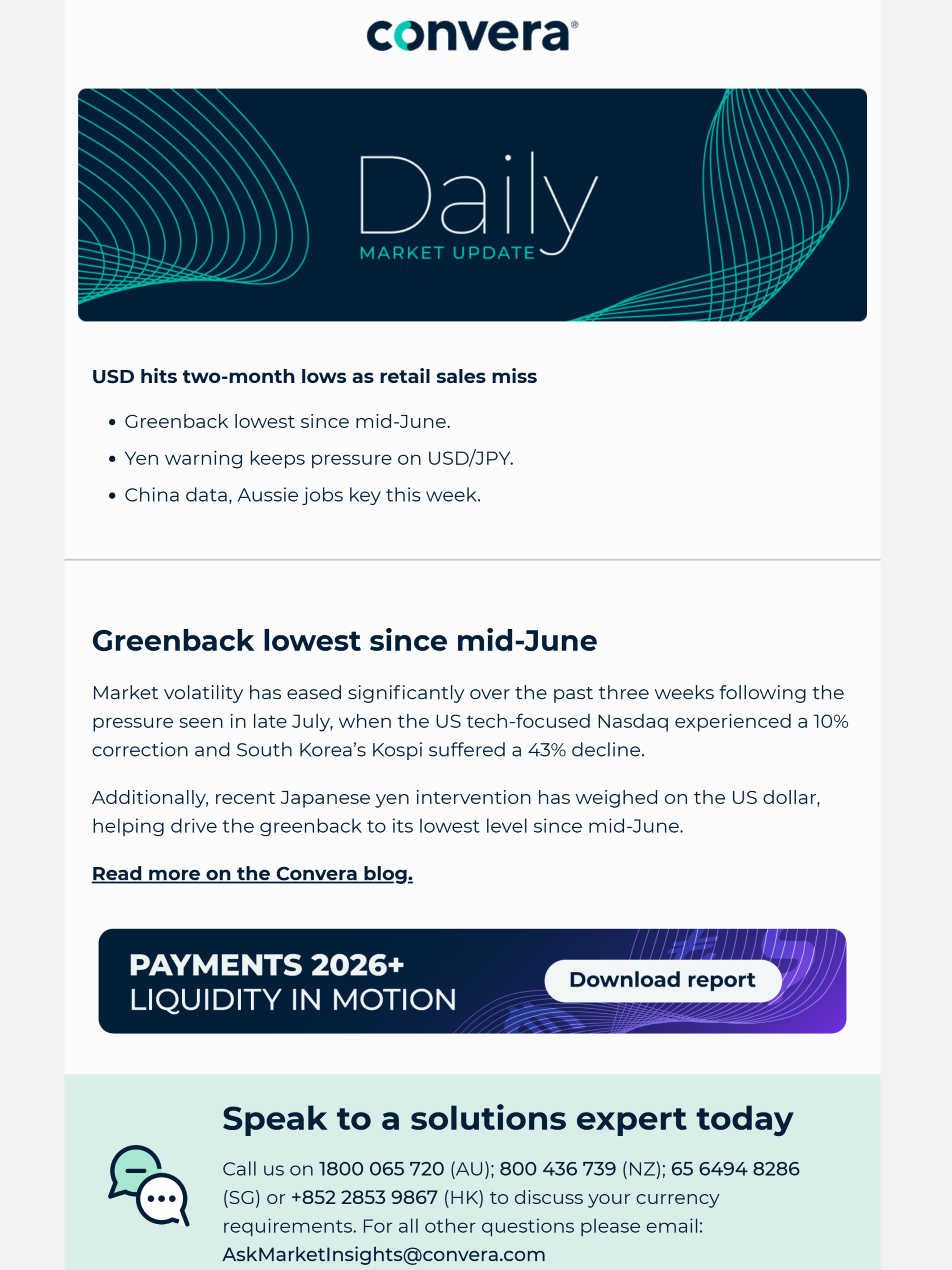 Convera Market Report
