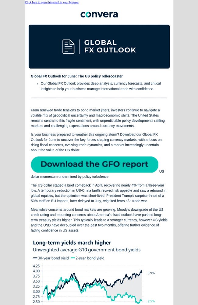 Convera newsletter example