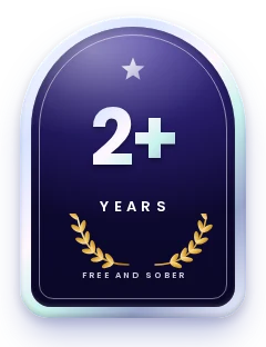 2 years sober milestone plaque in the Free and Sober app