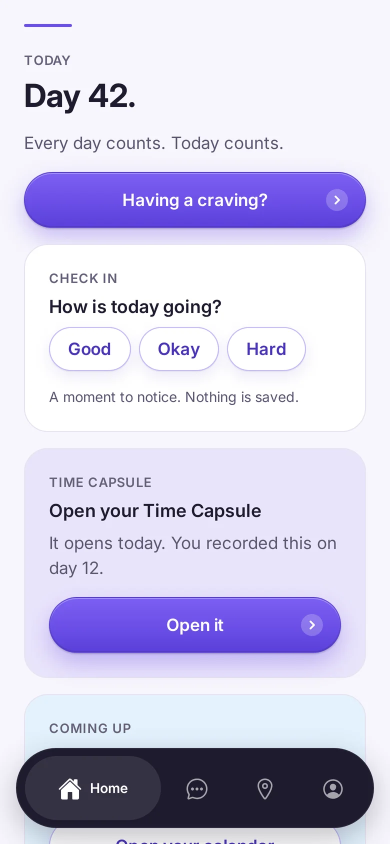 Home on the day the Time Capsule opens