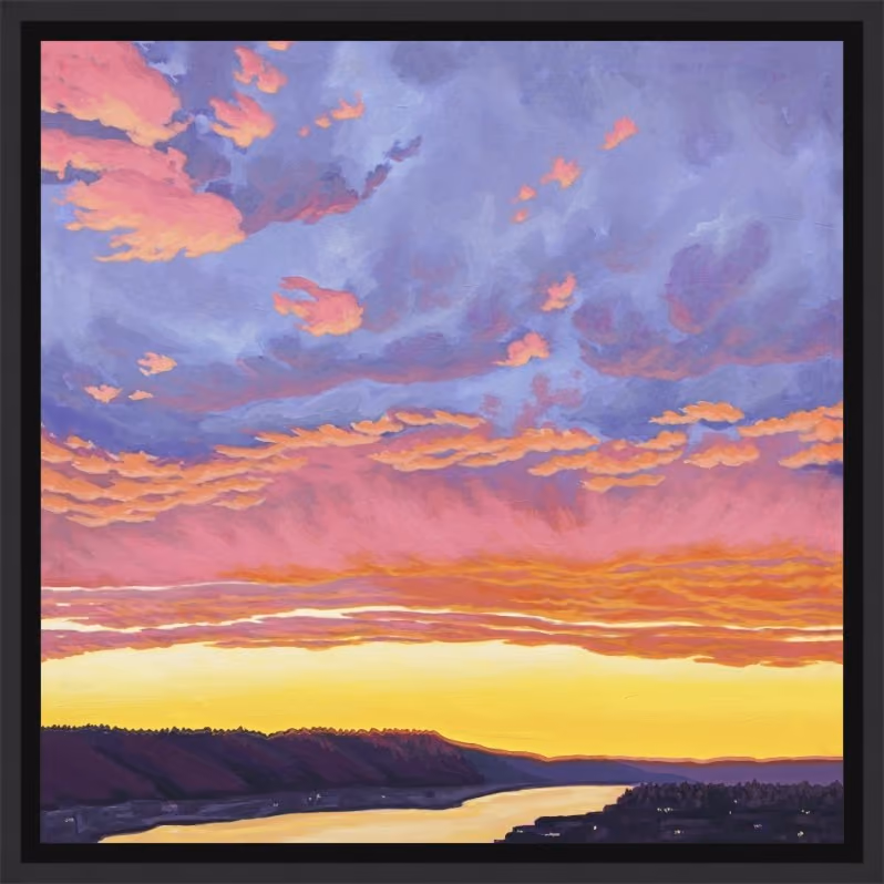 Sunset Over the River