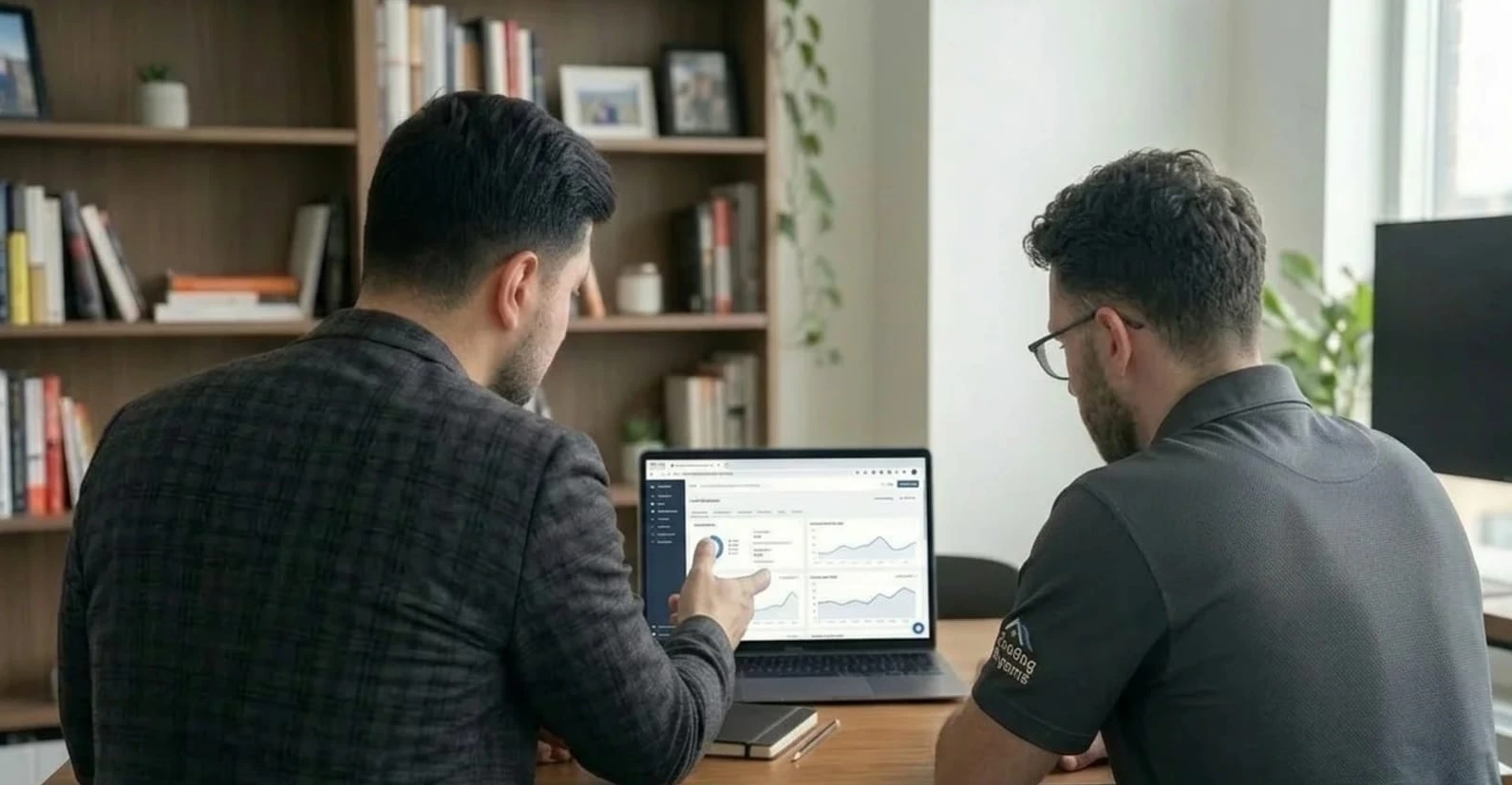 ArsevMedia team conducting a free marketing review with a roofing contractor client