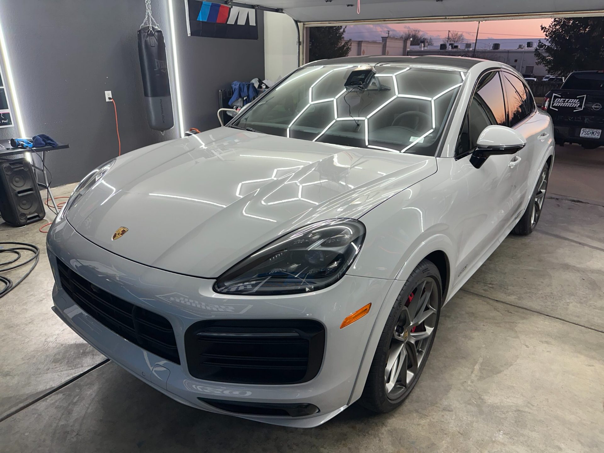 Porsche Cayenne with a ceramic coating and Track Pack paint protection film
