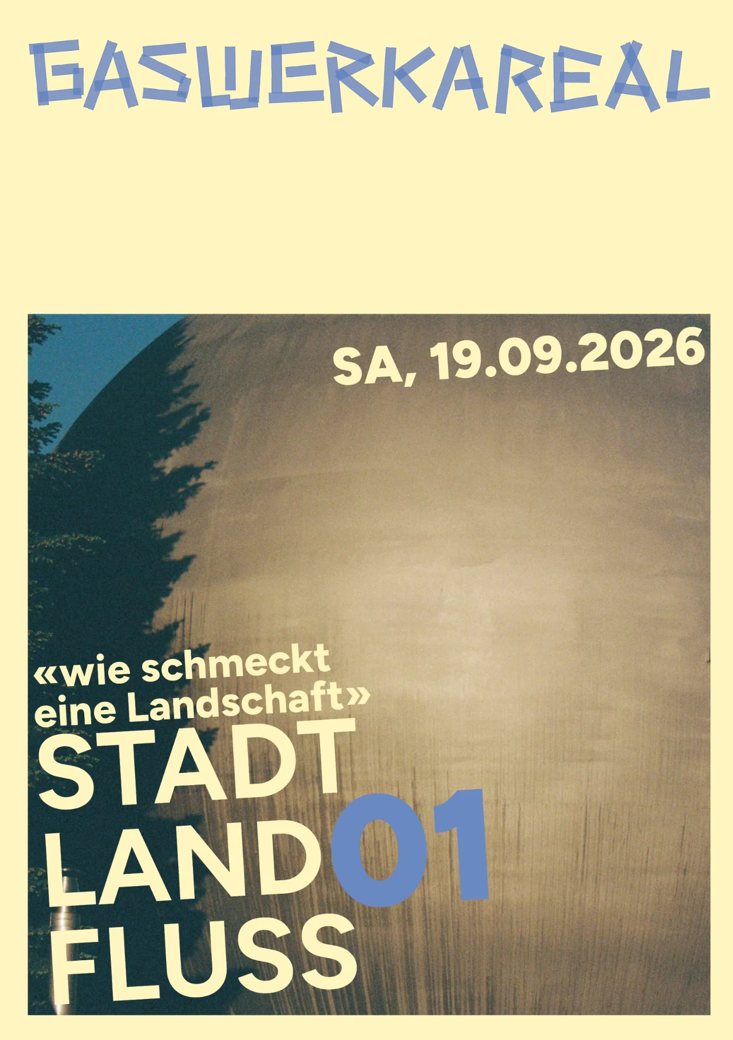 Gaswerkareal event flyer, front