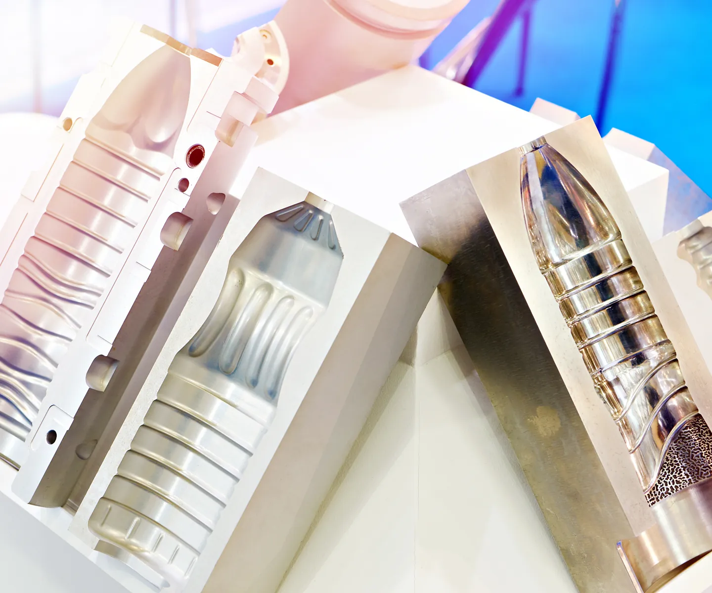 Custom mold tooling for a plastic bottle