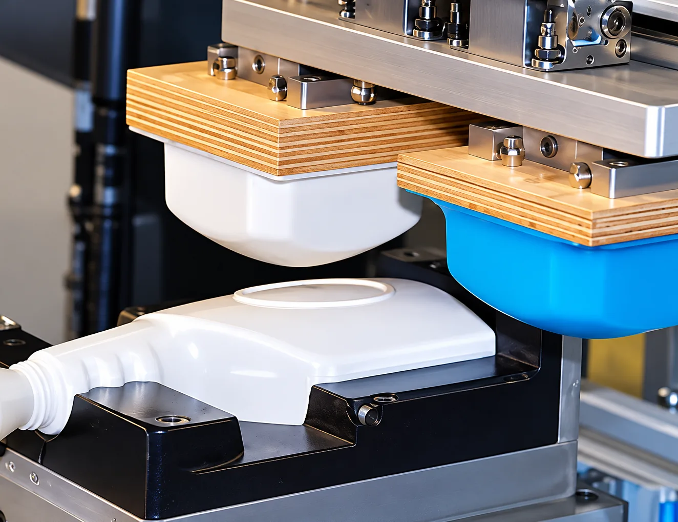 Pad printing machine transferring artwork onto a container