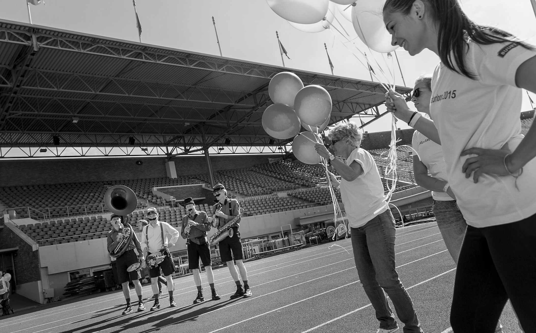 Buurtzorg walker race in the Olympic Stadium