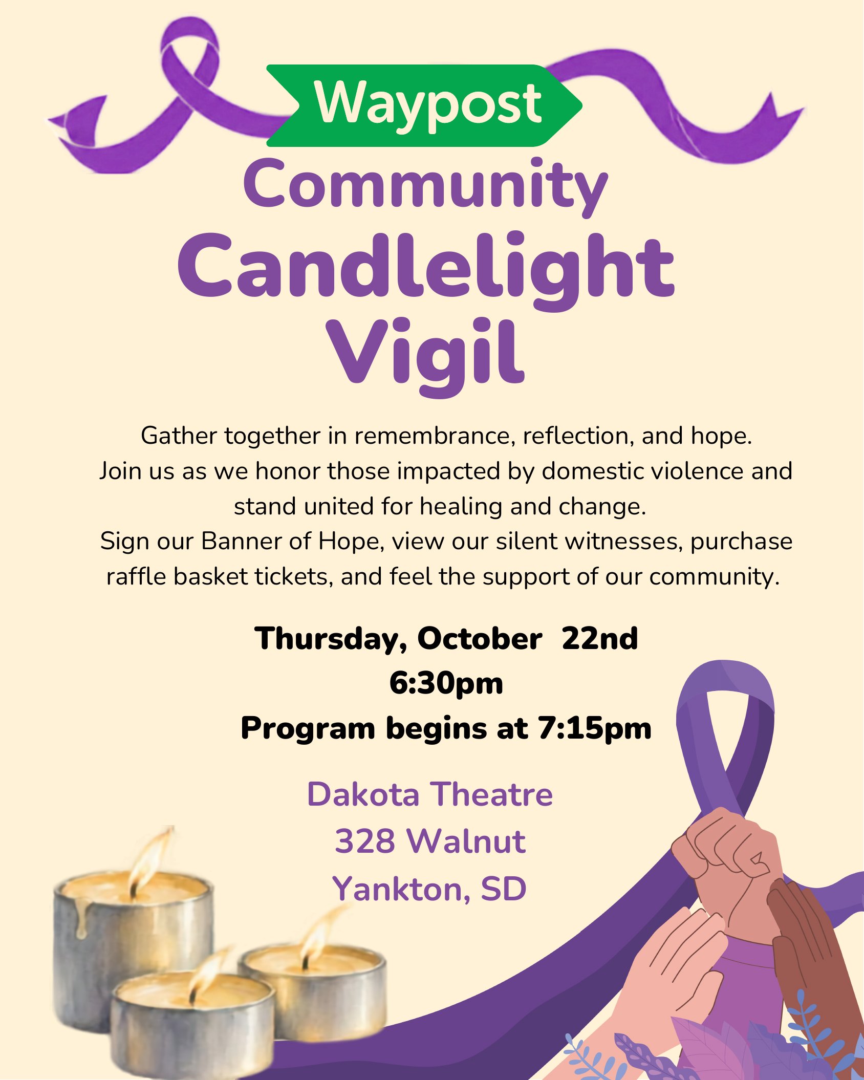 Community Candlelight Vigil flyer