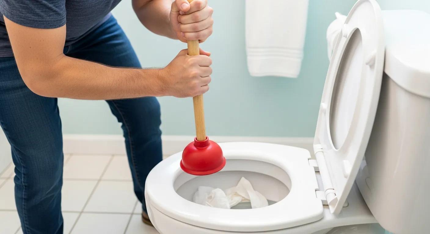 clogged toilet