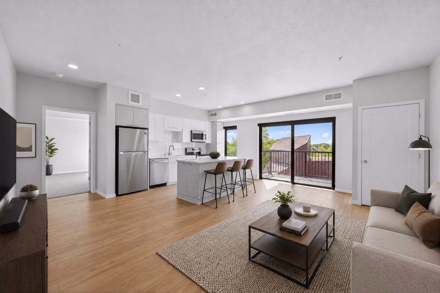 Living room of The Pitch Apartments