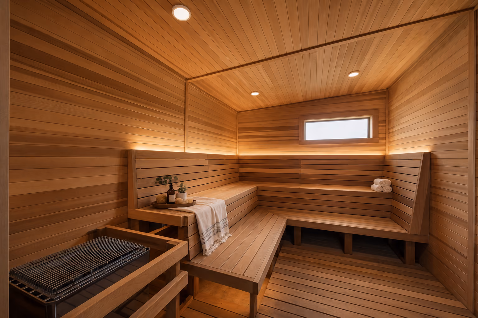 Sauna at The Pitch Apartments