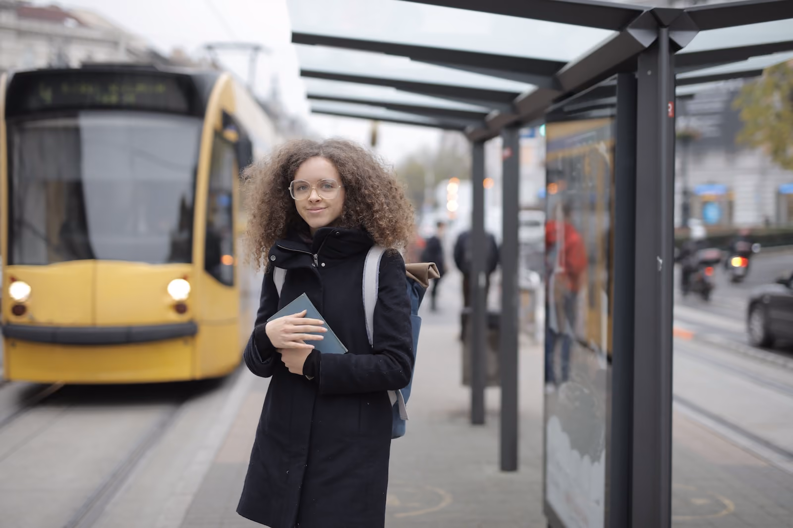 Girl waiting for metro